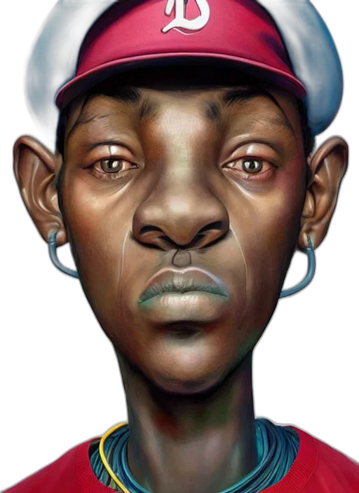 face, hat, concept art, photorealistic, cartoon, fantasy art, colourful, caricature transparent PNG cut-out