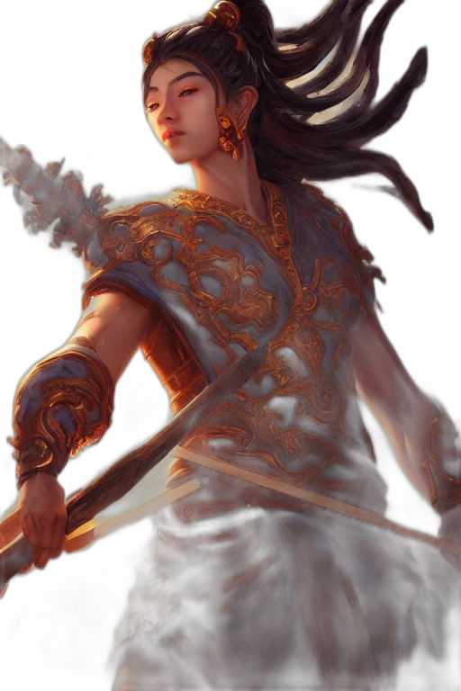 sword, dragon, staff, weapon transparent PNG cut-out