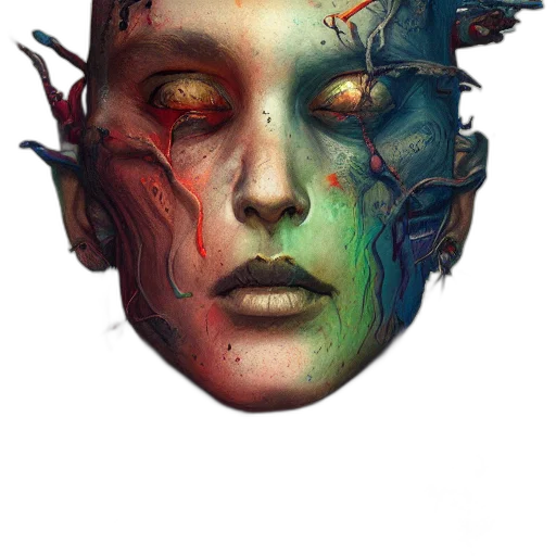 mask, face, crown, creature transparent PNG cut-out