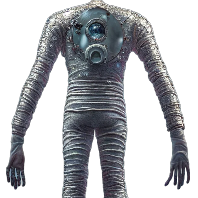 robot, creature, mask, jacket transparent PNG cut-out