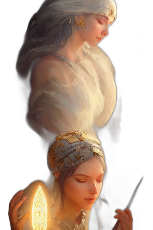 crown, sword, dress, staff transparent PNG cut-out