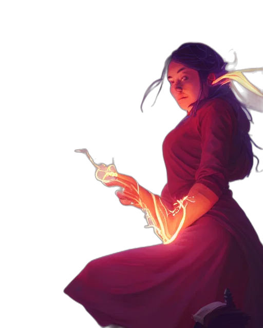 staff, concept art, comic book art, fantasy art transparent PNG cut-out
