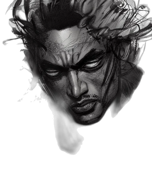 face, mask, photorealistic, comic book art transparent PNG cut-out