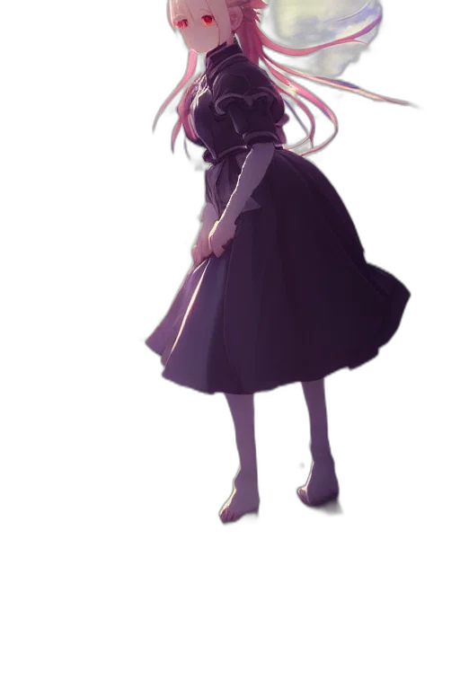 dress, staff, crown, creature transparent PNG cut-out