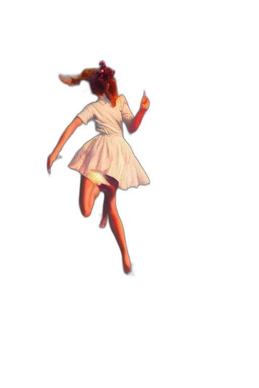 dress, staff, creature, hair transparent PNG cut-out