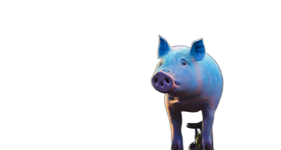 animal, 3d render, concept art, blue transparent PNG cut-out