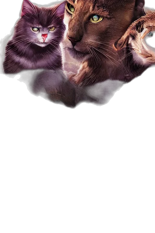 animal, hair, creature, crown, photorealistic, fantasy art, concept art, 3d render transparent PNG cut-out