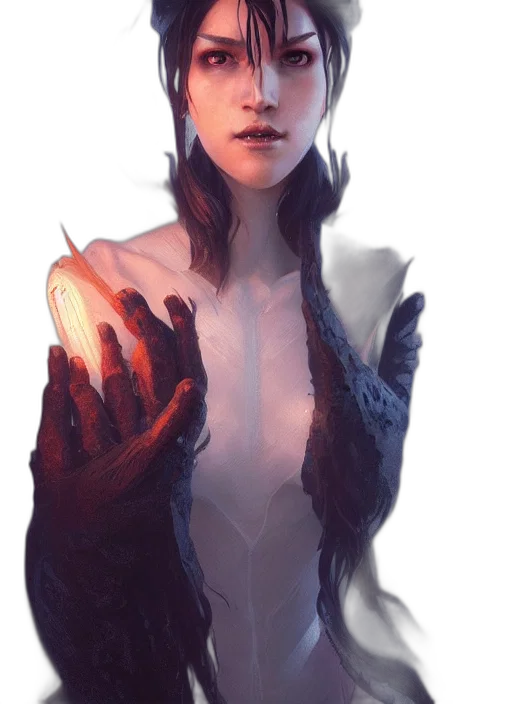 face, dress, dragon, creature transparent PNG cut-out