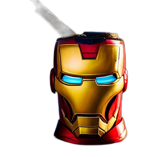 robot, mask, 3d render, comic book art transparent PNG cut-out