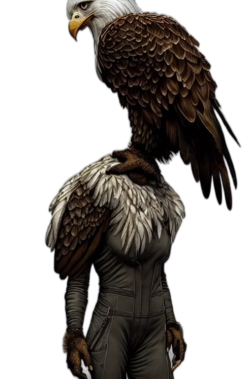 animal, jacket, staff, creature, concept art, fantasy art, photorealistic, 3d render transparent PNG cut-out