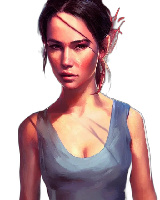 face, dress, dragon, staff, photorealistic, fantasy art, concept art, oil painting transparent PNG cut-out