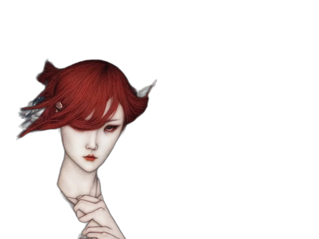 hair, mask, face, crown transparent PNG cut-out