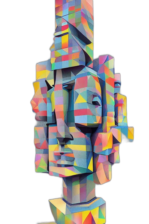 face, mask, robot, crown, 3d render, pixel art, photorealistic, concept art transparent PNG cut-out