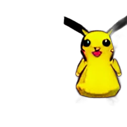 animal, staff, creature, weapon, pixel art, 3d render, concept art, pikachu transparent PNG cut-out