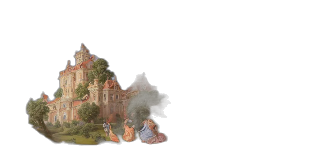 crown, concept art, fantasy art, 3d render, watercolor, fog, forest, fire transparent PNG cut-out