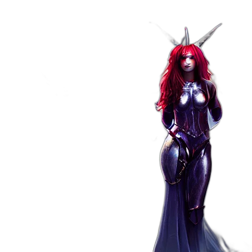 dress, concept art, fantasy art, pixel art, comic book art, dark, woman, unicorn transparent PNG cut-out