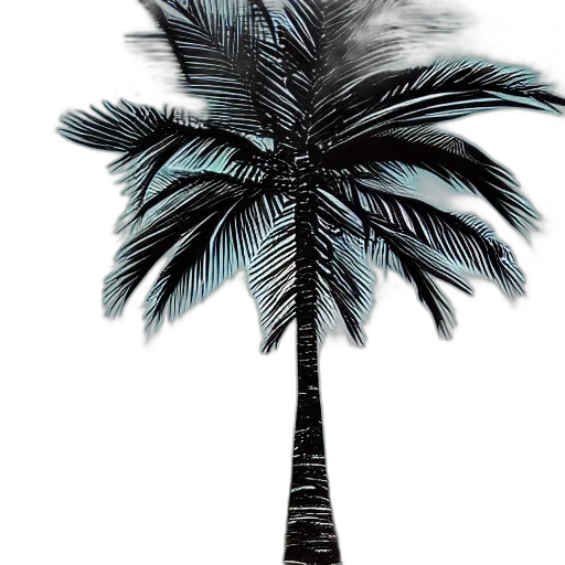 tree, umbrella, hat, hair, photorealistic, vaporwave, 3d render, watercolor transparent PNG cut-out