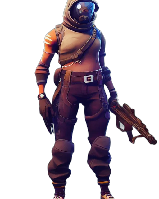 weapon, staff, jacket, mask transparent PNG cut-out