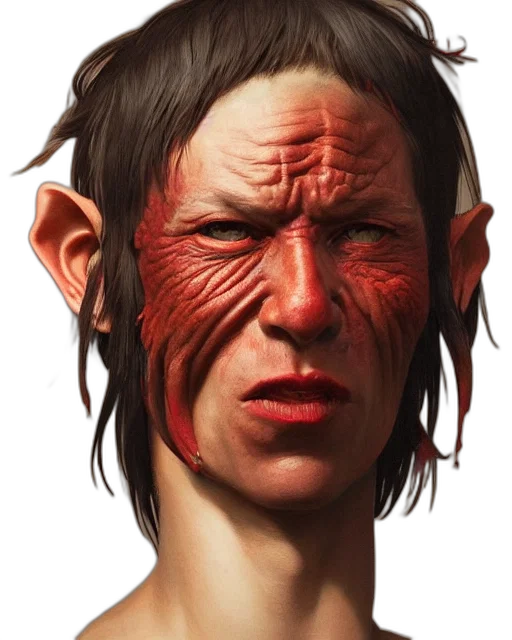 face, mask, creature, staff, concept art, fantasy art, photorealistic, 3d render transparent PNG cut-out