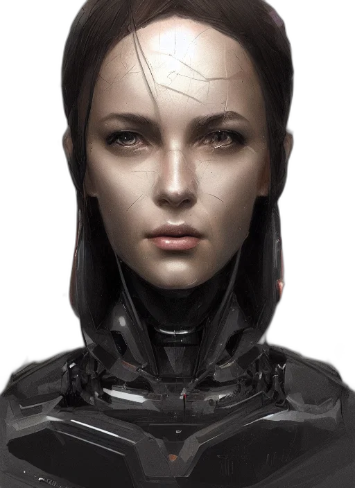 robot, face, mask, cyberpunk transparent PNG cut-out