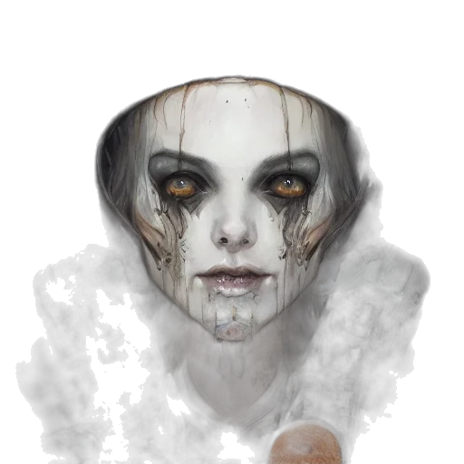 mask, face, creature, fantasy art transparent PNG cut-out