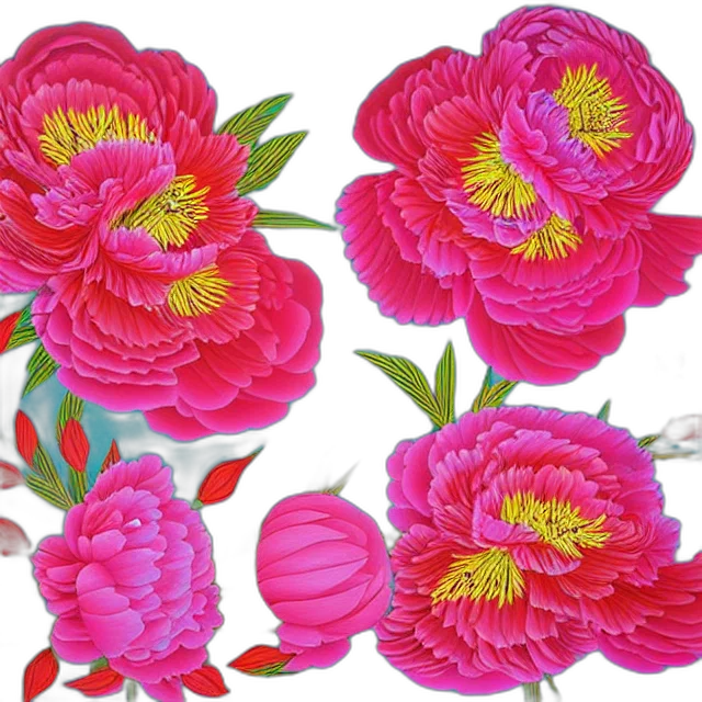 flower, crown, photorealistic, oil painting transparent PNG cut-out