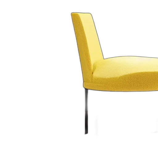 furniture, 3d render, photorealistic, golden transparent PNG cut-out