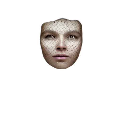 face, mask, creature, jewelry, pixel art, 3d render, photorealistic, concept art transparent PNG cut-out
