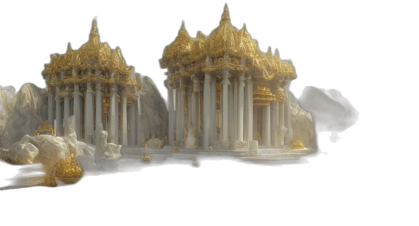 crown, building, concept art, 3d render transparent PNG cut-out