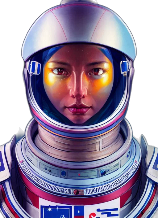 robot, face, concept art, photorealistic, comic book art, pixel art, outer space, blue transparent PNG cut-out