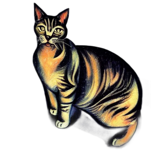 animal, creature, staff, watercolor, photorealistic, concept art, pencil sketch, cat transparent PNG cut-out