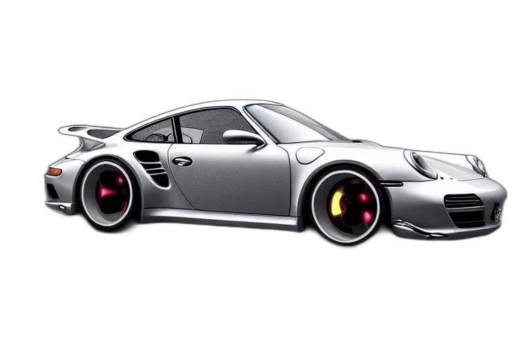 car, photorealistic, concept art, 3d render transparent PNG cut-out