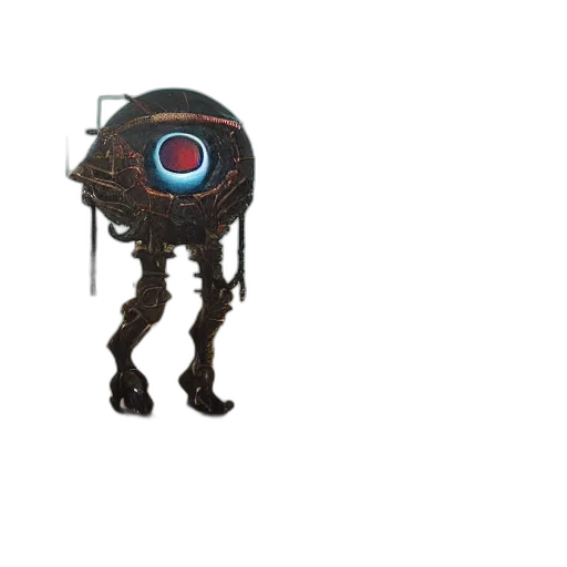 robot, creature, weapon, staff transparent PNG cut-out