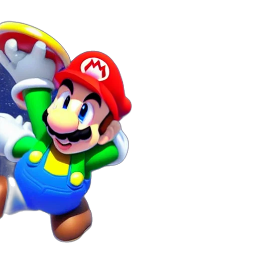 hat, 3d render, pixel art, concept art, super, mario, luigi, explores transparent PNG cut-out