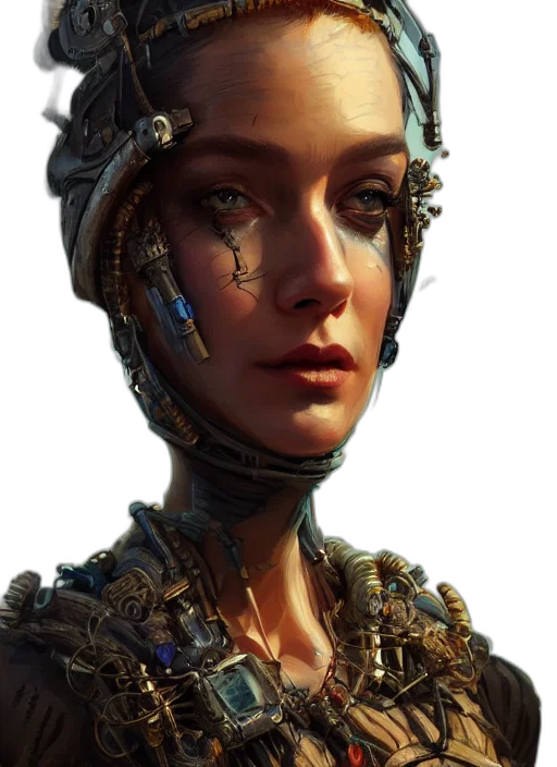 face, robot, jewelry, crown transparent PNG cut-out