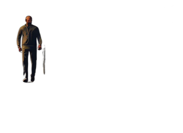 jacket, staff, weapon, umbrella, concept art, pixel art, 3d render, photorealistic transparent PNG cut-out