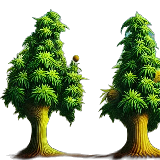 tree, crown, 3d render, concept art, photorealistic, forest, surrealistic, painting transparent PNG cut-out