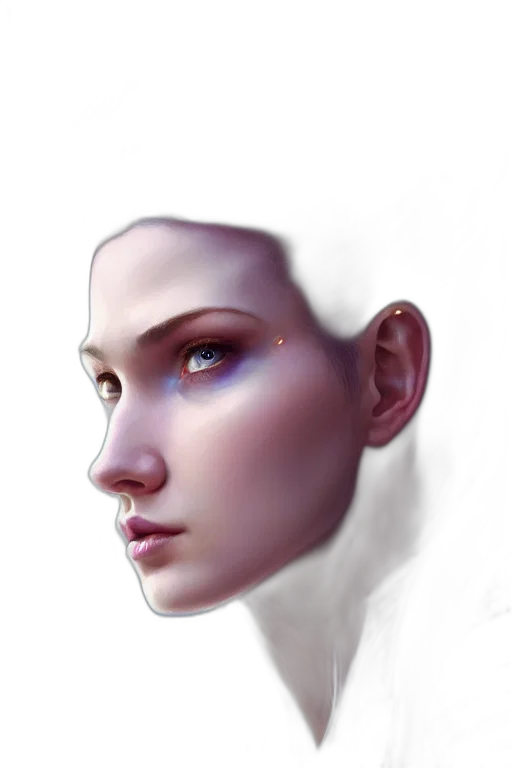 face, robot, mask, jewelry, photorealistic, fantasy art, concept art, oil painting transparent PNG cut-out