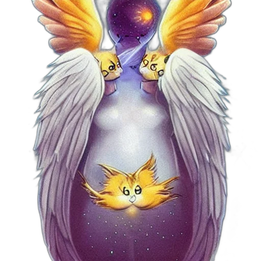 dragon, staff, fantasy art, concept art, pixel art, watercolor, outer space, cute transparent PNG cut-out