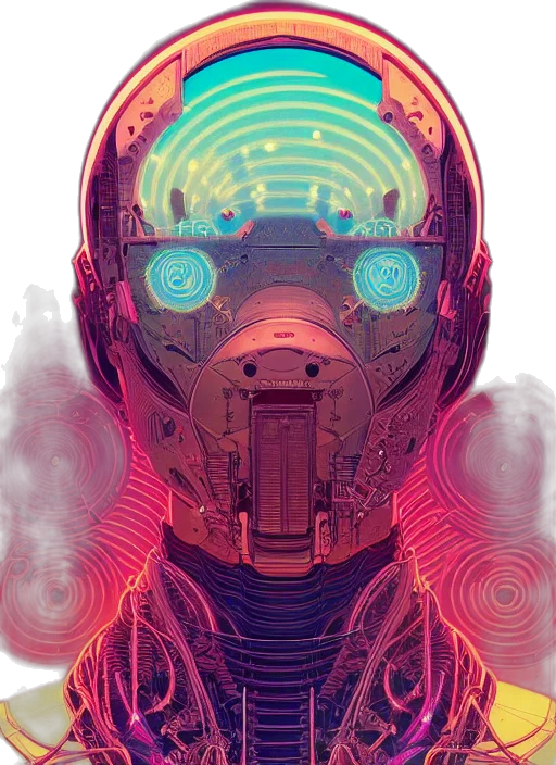 robot, mask, face, creature transparent PNG cut-out