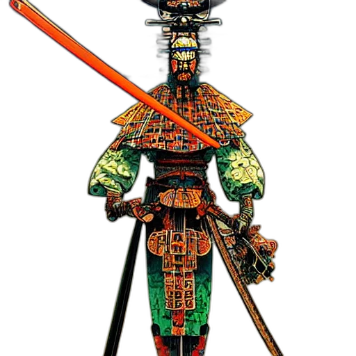 staff, sword, weapon, robot, concept art, fantasy art, 3d render, colorful transparent PNG cut-out
