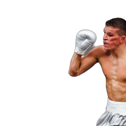 weapon, face, photorealistic, boxer transparent PNG cut-out