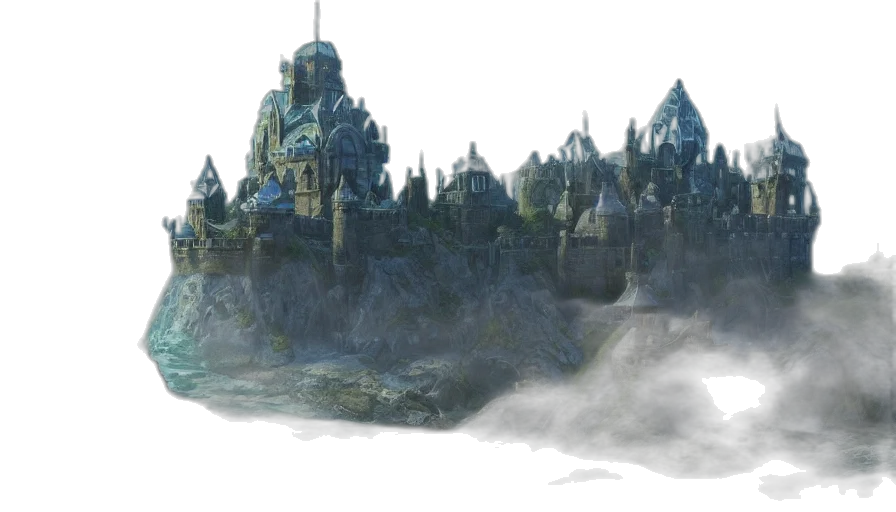 building, dragon, crown, concept art transparent PNG cut-out