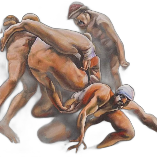 creature, concept art, photorealistic, oil painting transparent PNG cut-out