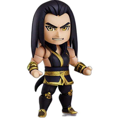 3d render, concept art, cartoon, pixel art, shang, tsung, mortal, kombat transparent PNG cut-out