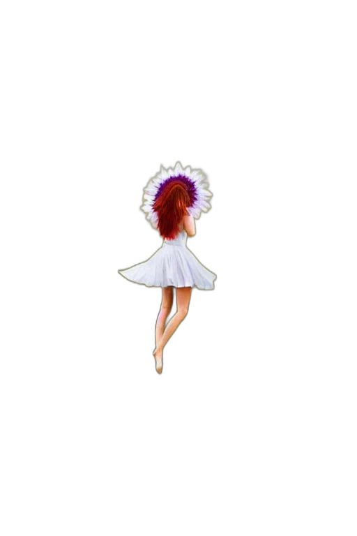 dress, staff, crown, flower, pixel art, concept art, fantasy art, cartoon transparent PNG cut-out