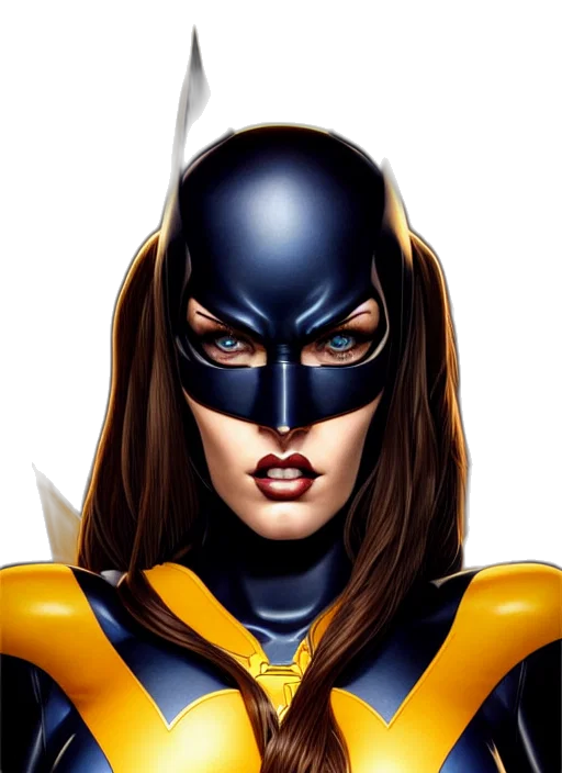 mask, comic book art, concept art, photorealistic transparent PNG cut-out