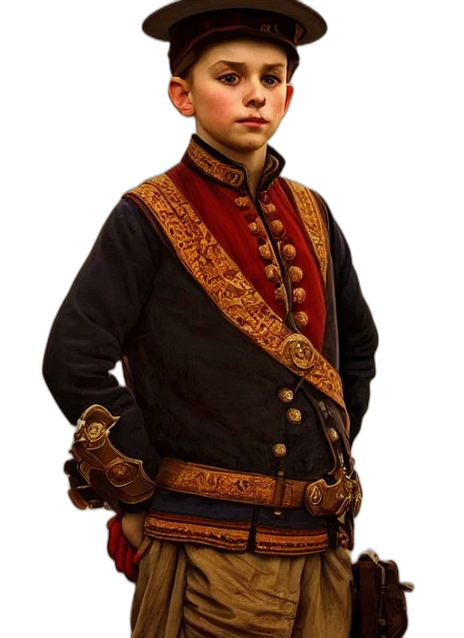 jacket, staff, crown, face, photorealistic, 3d render, concept art, fantasy art transparent PNG cut-out