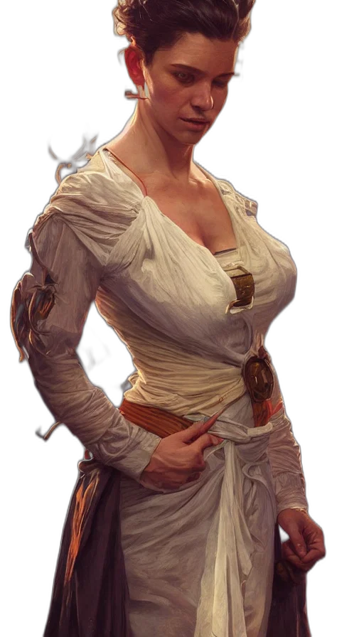 dress, staff, face, jacket transparent PNG cut-out