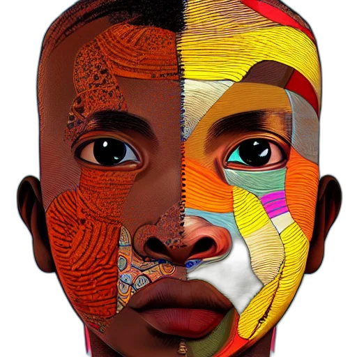 face, mask, photorealistic, concept art, 3d render, watercolor, colorful, earth tones transparent PNG cut-out